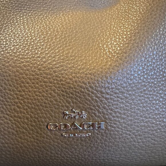 Coach Carriage Camel Leather & Suede Bag + Matching Wallet - Picture 2 of 12